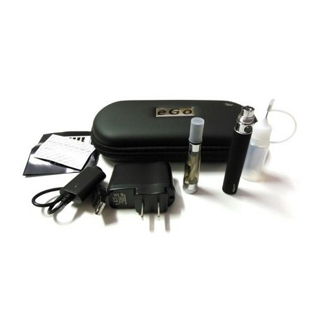 Cigarro Electrónico - Color Negro - EGO-T Kit 650 mah - 1.6 ml CE4 Atomizer - Cargador USB - Estuche