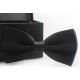 Corbata Michi - Color Negro - Sujetador Plástico - Doble Pliegue